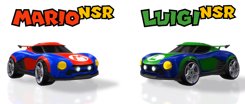 rocket league exclusive nintendo switch battle-cars - mario nsr & luigi nsr